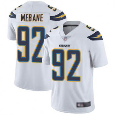 Los Angeles Chargers NFL Football Brandon Mebane White Jersey Men Limited  #92 Road Vapor Untouchable->los angeles chargers->NFL Jersey